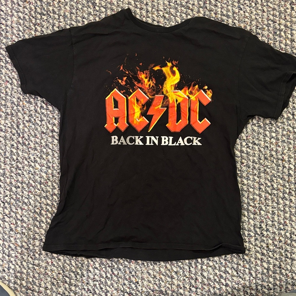 AC/DC Classic Black Cotton Tee